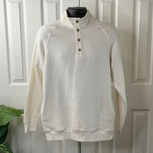 Goodfellow & Co  Men's Quilted Snap Pullover
Sweatshirt Ivory Various Sizes